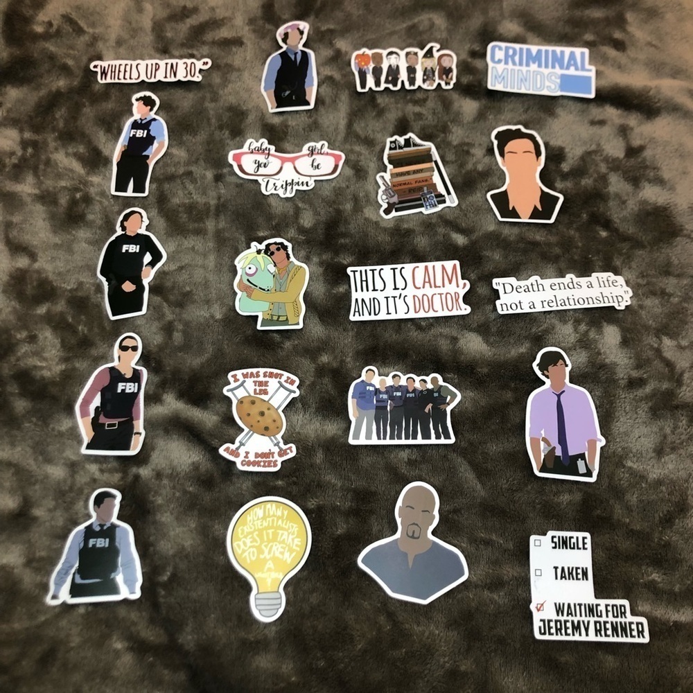 Criminal Minds 20 No Repeat Stickers